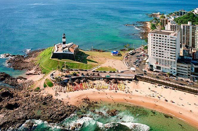 Appartamento Flat Luxo Bem Localizado No Bairro Da Barra Salvador Esterno foto